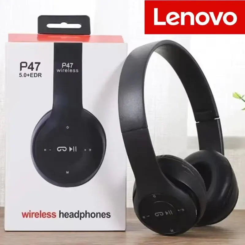 Lenovo Multifunktionaler tragbarer faltbarer kabelloser Bluetooth 5.0 Kopfhörer Für Bluetooth-Verbindung Kabelgebundene Verbindung