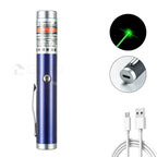 Tragbarer USB-Grünlaserpointer 2-in-1 Abnehmbare Lampenfassung Mini-Laserstift Sichtbarer Fokus Rote Kombination für die Jagd