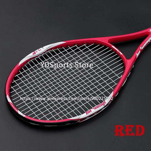 Hochwertiger Tennisschläger aus Carbon-Aluminiumlegierung, besaitet, für Erwachsene, 4-1/4 Zoll Griffstärke, inklusive Schlägertasche, für Herren und Damen
