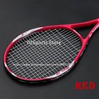 Hochwertiger Tennisschläger aus Carbon-Aluminiumlegierung, besaitet, für Erwachsene, 4-1/4 Zoll Griffstärke, inklusive Schlägertasche, für Herren und Damen