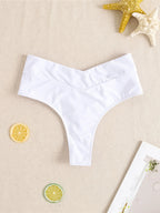 S - XL High Waist High Leg Cut Bikinihose Damen Bademode Weibliche Bademode Brasilianische Tanga Höschen Unterwäsche K7095