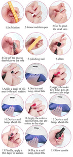 28tlg./Set Gel-Nagellack-Set Glasflasche Soak Off UV-Gel-Lack Rot Rosa Bunter Gel-Nagellack Matt Top Base Coat Nagelgel-Kit