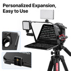 Ulanzi RT02 Universal-Teleprompter Prompter DSLR-Kamera Smartphone Tablet Laptop-Teleprompter Live-Streaming Videoaufnahme