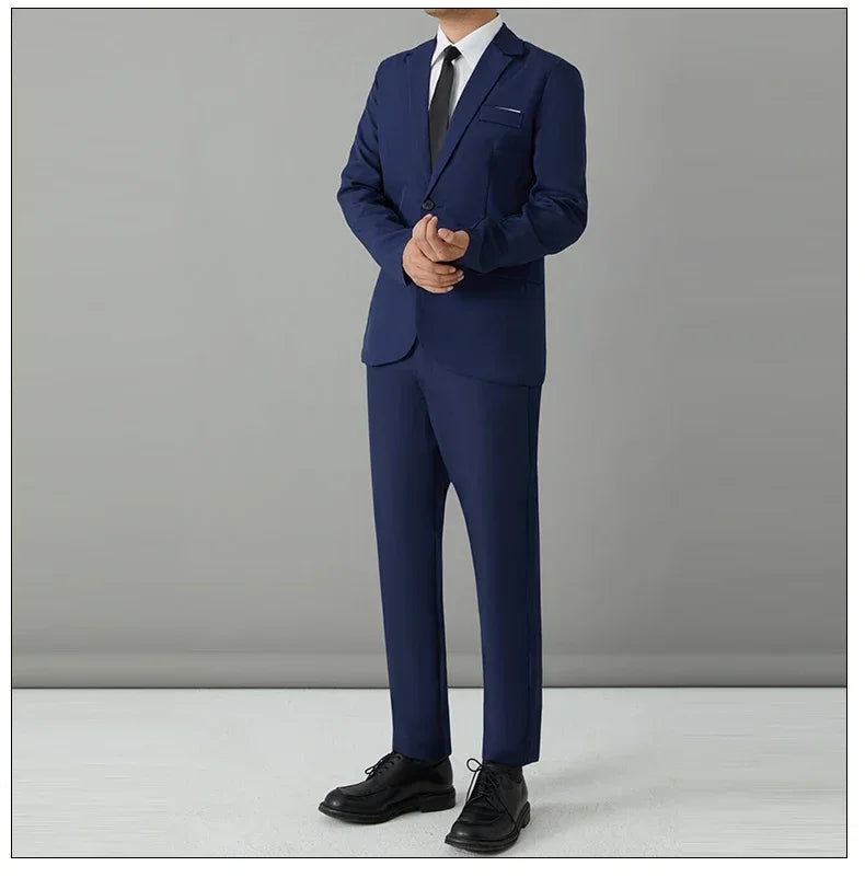 S-8XL Anzug Herrenmode Casual Outdoor (Blazer + Hose) Gentleman Business Hochzeit Slim-fit Formeller Britischer Stil Hochzeitsanzug