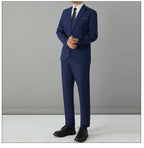 S-8XL Anzug Herrenmode Casual Outdoor (Blazer + Hose) Gentleman Business Hochzeit Slim-fit Formeller Britischer Stil Hochzeitsanzug