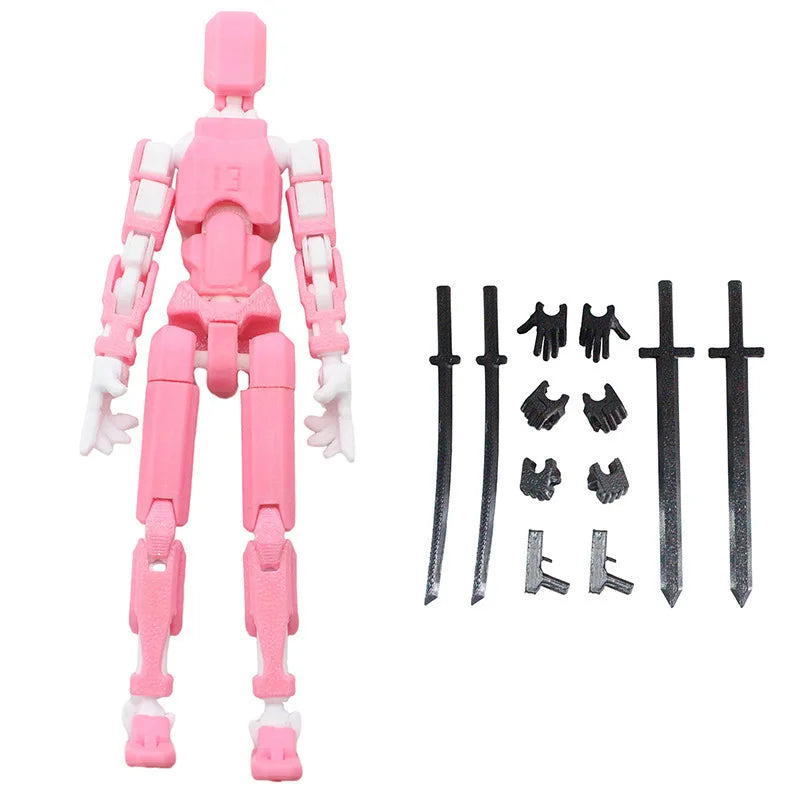 T13 Actionfigur, 3D-gedruckt, mehrgelenkig, beweglich, Titan 13 Lucky Dummy Nova Roboter-Actionfigur, Desktop-Montage, fertiges Geschenk
