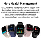 2025 Neue KI-Diagnose Blutfette Harnsäure Körperzusammensetzung Test Smartwatch für Herren EKG+PPG Bluetooth Anruf Gesundheits-Smartwatch