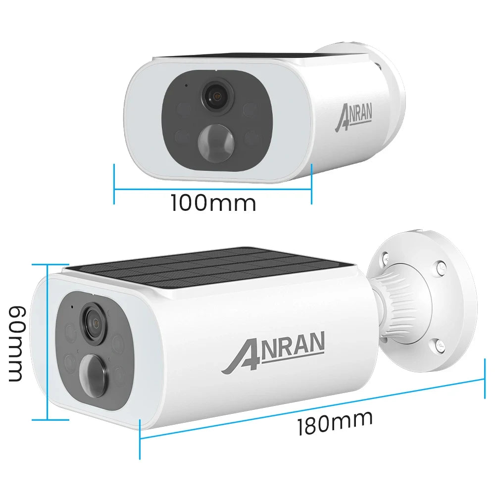 ANRAN 2K Solar-Überwachungskamera 3/5MP Outdoor Funk 2.4G WIFI Kamera Akku-Cam Flutlicht Farbe Nachtsicht NVR kann nicht hinzugefügt werden