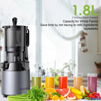BioloMix Kaltpress-Entsafter, mit 130 mm Einfüllschacht, für ganze Früchte und Gemüse, hohe Saftausbeute, BPA-freier Slow Masticating Juicer