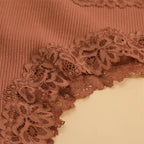 FINETOO 3er-Pack Damen Baumwollunterwäsche Slips Sexy Spitze Brasilianischer Slip Niedrige Taille Blumenmuster Einfarbig G-String Atmungsaktive Dessous