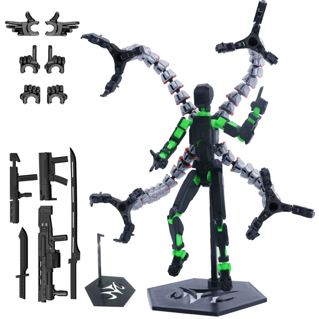 T13 Actionfigur, 3D-gedruckt, mehrgelenkig, beweglich, Titan 13 Lucky Dummy Nova Roboter-Actionfigur, Desktop-Montage, fertiges Geschenk
