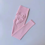 Nahtloses Yoga-Set für Damen, Beauty-Rücken-Sport-BH, Unterwäsche, Pfirsich-Po-Fitness, hohe Taille, Leggings, Gymnastik-Yoga-Set, Pilates-Set