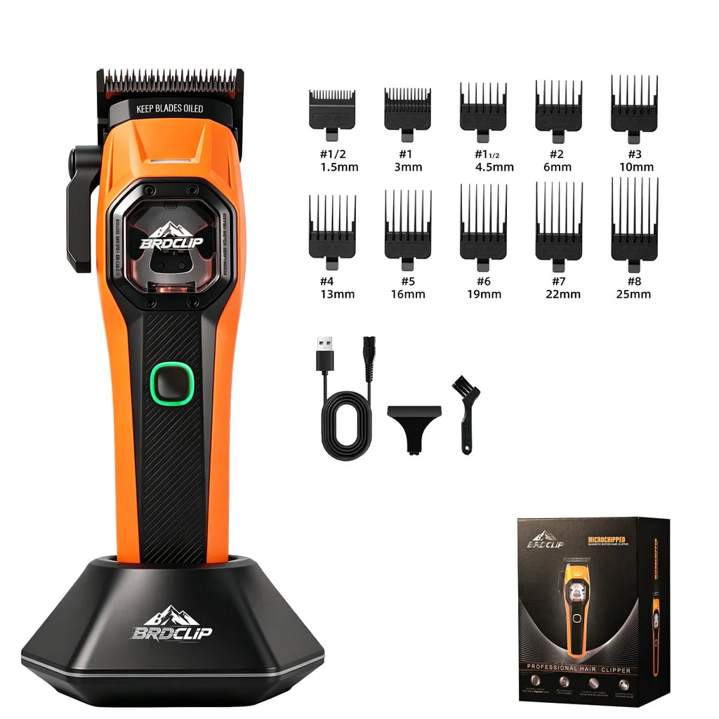 Neuer professioneller BRDCLIP Salon Friseur-Set Vektormotor Haarschneidemaschine 7800-13000 U/min Trimmer 8000-13000 U/min Metallgehäuse 2603 Rasierer