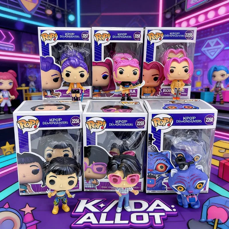 Funko POP KPOP Hexenjäger-Gruppe Trendiges Handheld-Büroperipherie-Spielzeug-Cartoon-Modell-Ornamente Jungen-Geburtstagsgeschenk