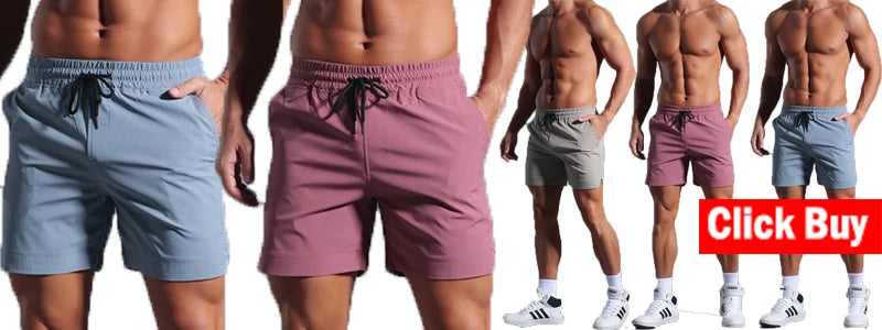 Neue Herren Laufshorts Gym Sportshorts 2 in 1 Schnelltrocknende Workout Trainings Gym Fitness Jogging Short Pants Sommer Herren Shorts