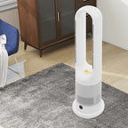 Ganzjähriger Dual-Modus Kühl-Heizturmventilator mit Fernbedienung 1200W Heizung 8 Geschwindigkeiten 9H Timer 80° Oszillation Sicher, Bladeless