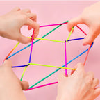 Regenbogen Cats Cradle Schnur 1.6M/63 Zoll Lange Regenbogen Bunte Fingerschnur Chinesische Fingerspiele Spielzeug für Kinder
