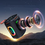 S122 25W Kabelloser Bluetooth-Lautsprecher Outdoor Tragbarer Mini Wasserdichter Lautsprecher mit Licht 6000mAh Akku Bass Boost für Outdoor