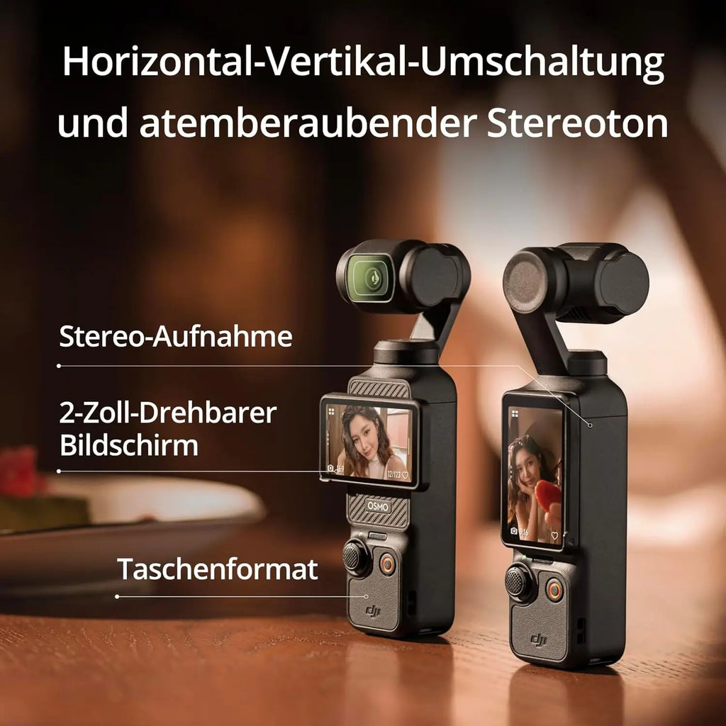 DJI Osmo Pocket 3 Creators Combo Handheld Gimbals Original Marke Active Track 6.0 4K/120 FPS 3-Achsen Gimbal Mechanische Stabilisierung