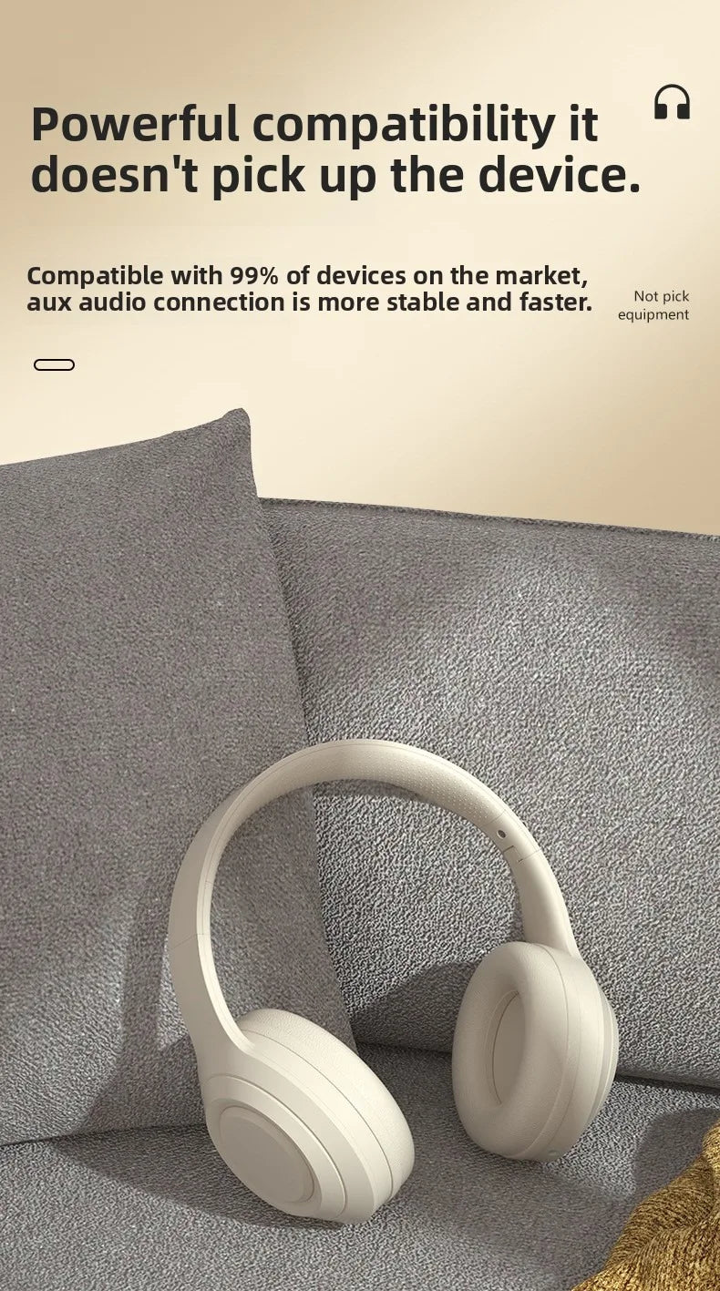 Over-Ear HIFI Stereo Headsets Kabellose Bluetooth Kopfhörer Sport Gaming Kopfhörer mit HD Mikrofon Unterstützung TF/AUX Rauschunterdrückung