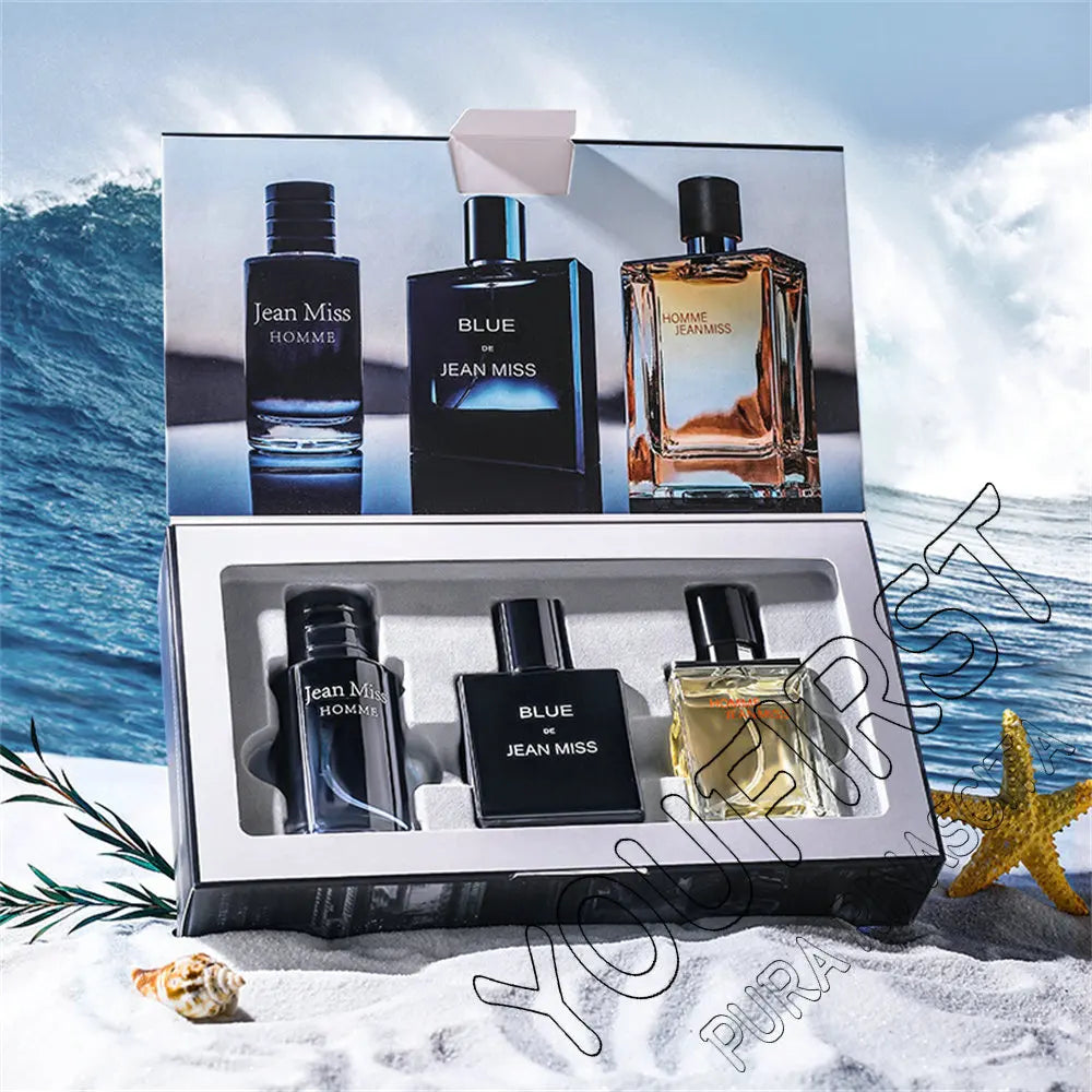 Hochwertiges Herrenparfüm, 90 ml, Geschenkbox, 3-teiliges Set, Eau de Cologne, Duft Fascination, Herrenparfüms, langanhaltendes Parfüm