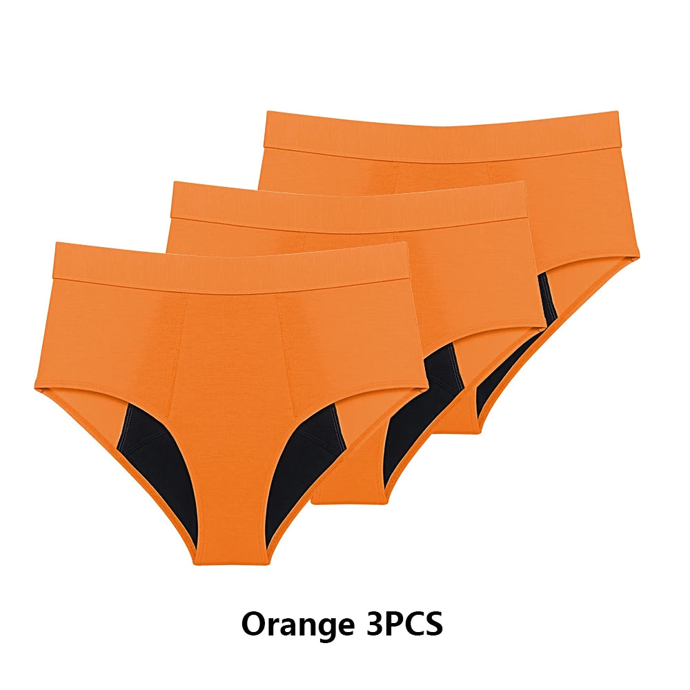 3 Stk./Set Menstruationshöschen Damen sehr starke Blutung Menstruationsunterwäsche High Waist Auslaufsicher Period Panties für Mädchen Set