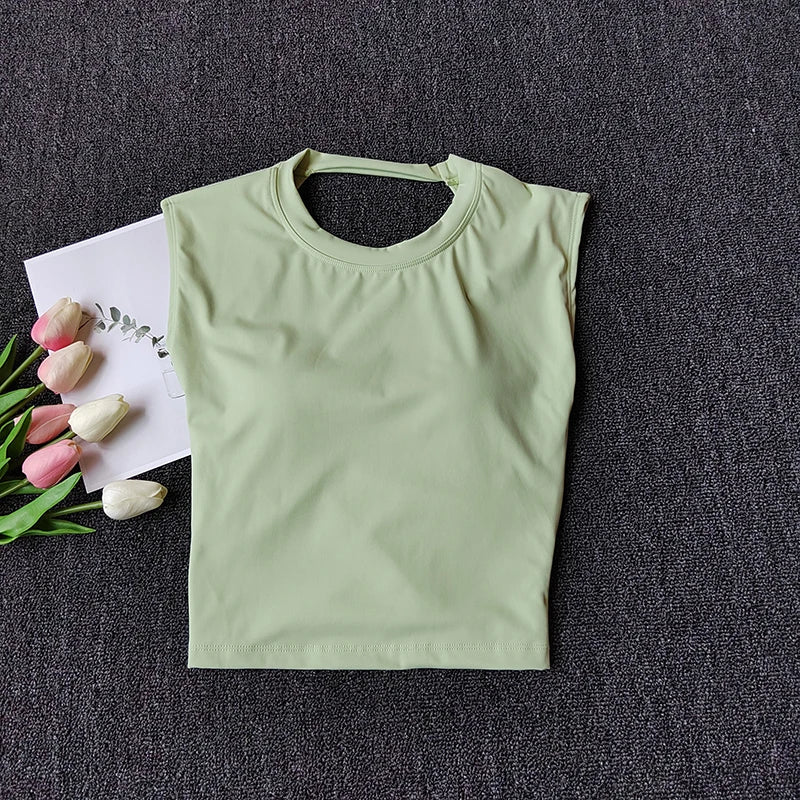 Damen Sport BH Top Push Up Sexy Beauty Back Fitness Yoga BH t-shirts Sport Tops für Frauen Atmungsaktive Laufweste Fitnessstudio Kleidung Zweitbild