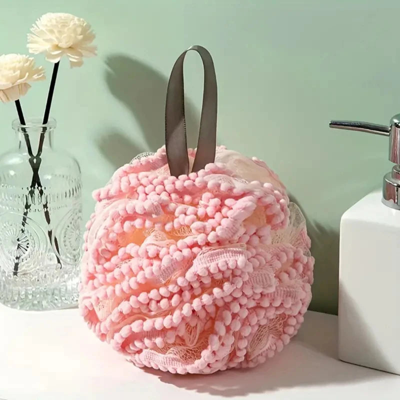 Weiche Netzbadebälle Hautbürste Duschquaste Körperreiniger Peeling-Bürsten Badeblume Badezubehör