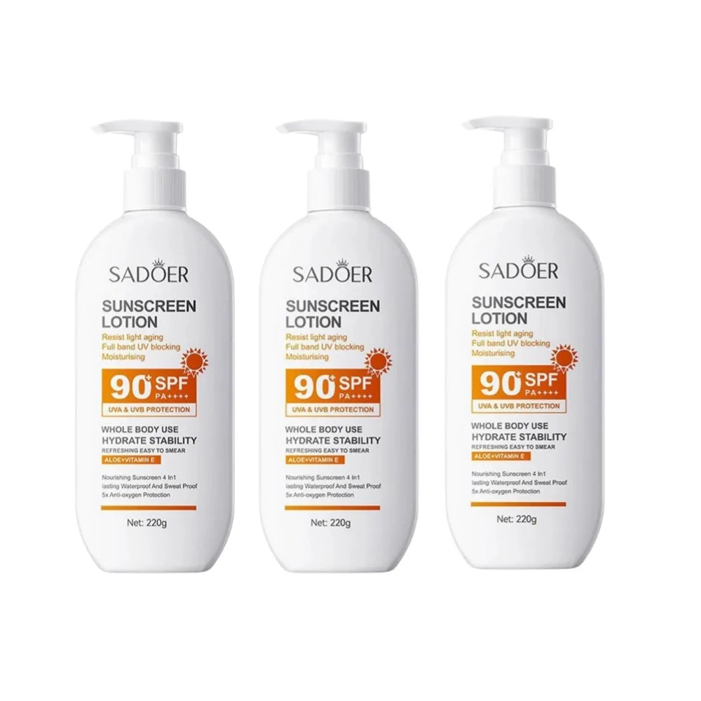 SPF90 PA+++ UVA/UVB Sonnenschutz für den ganzen Körper Anti-Aging Erfrischende Sonnencreme Aloe Vitamin E UV-Schutz Sonnenblocker