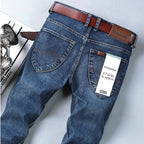 WTHINLEE Business Herren Jeans Casual Straight Stretch Mode Klassische Blaue Arbeits-Denim-Hosen Herren Markenbekleidung Größe 28-40