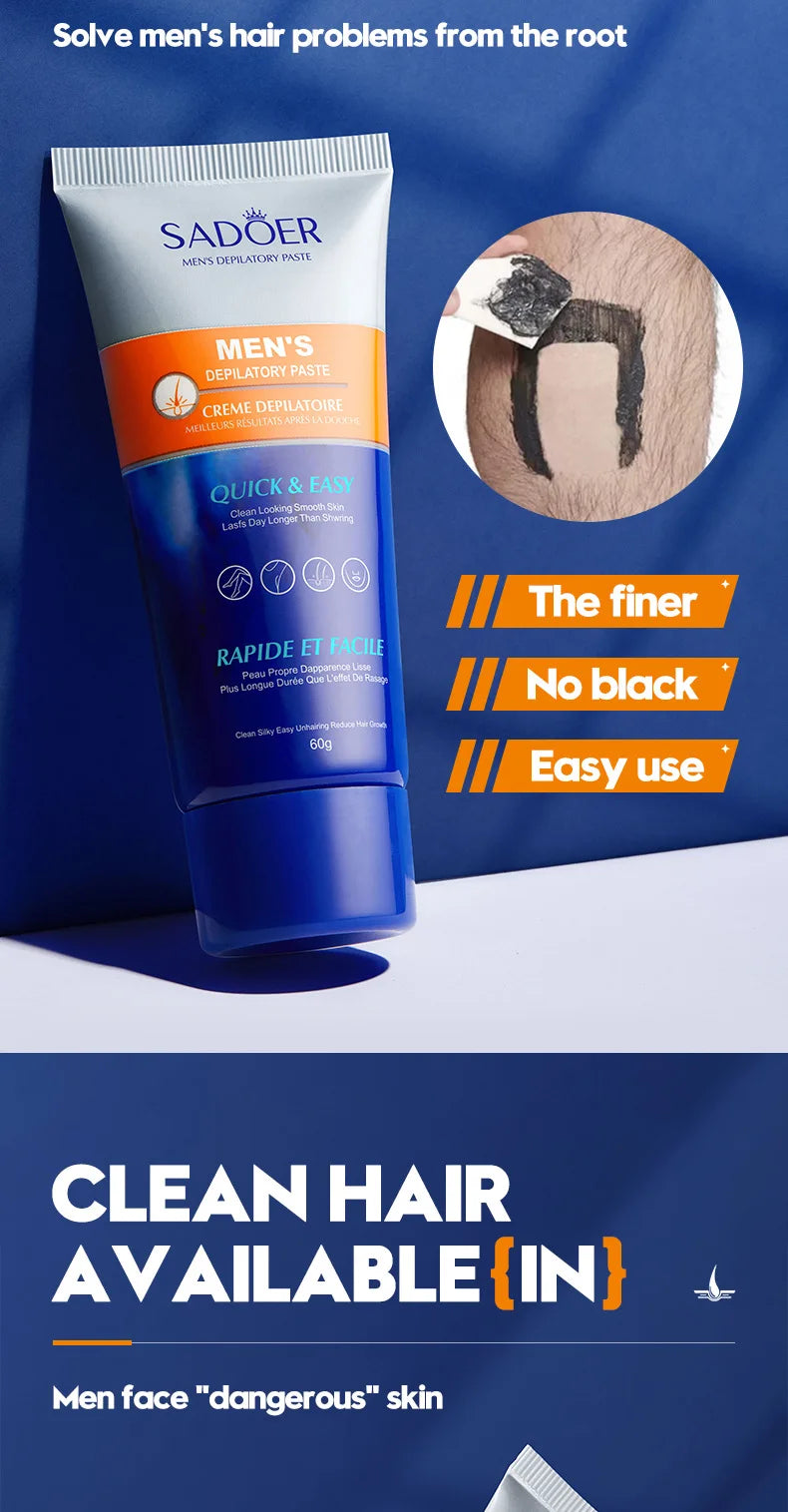 Haarentfernungscreme für Herren Dauerhafter Epilierer für den Intimbereich Schmerzfreier Haarentferner Wachstumshemmer Spray Geeignet für empfindliche Haut
