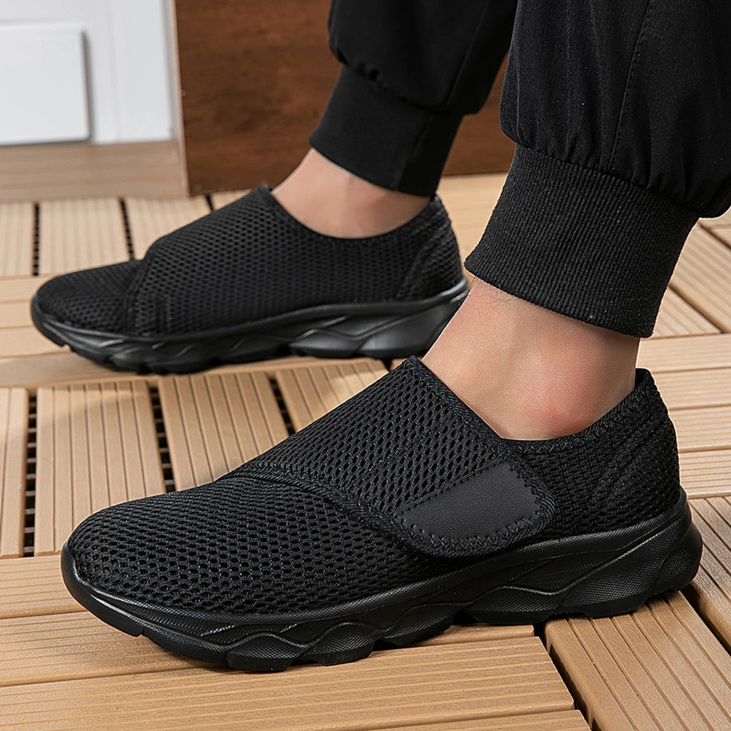 Neue lässige orthopädische Schuhe für weite Füße, geschwollene Füße, Daumenballen, regulierbare weiche bequeme Diabetiker-Gehschuhe
