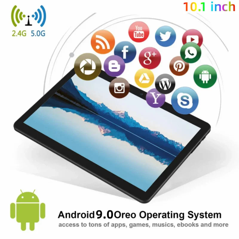 10,1 Zoll 2 GB RAM 32 GB ROM V9 Tablet-PC MT8167 CPU Android 9.0 Quad-Core unterstützt WIFI 1280 x 800 IPS-Bildschirm Dual-Kamera