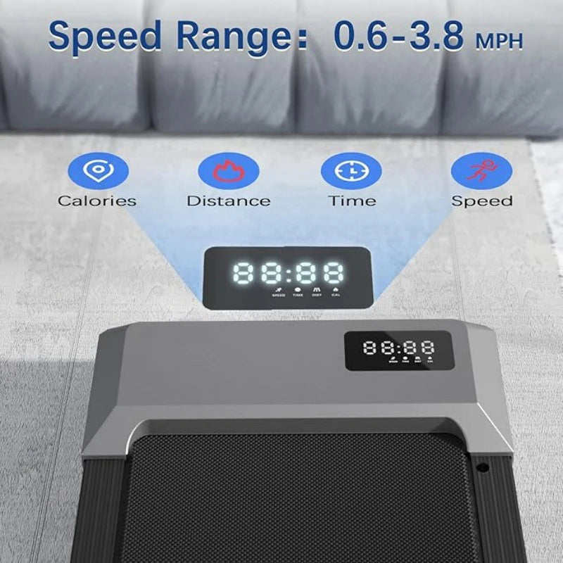 300lbs Laufband für Zuhause 2.5HP Laufbänder Walking Pad LCD Digitalanzeige 2in1 Walking Running Fitnessgerät