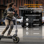 V5Pro Offroad E-Scooter 10 Zoll ABE zertifiziert 500W 48V12.5Ah Geländereifen Dual Federung E-Bremse Voltix APP Deutschland
