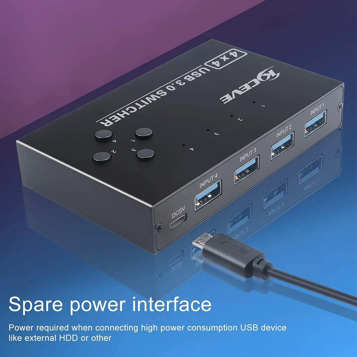 MZX 4x4 USB 3.0 Switch Wahlschalter KVM Switcher Hub 3 0 Kabel PC Laptop Computer USB-Geräte Tastatur Maus Drucker KVM-Switch teilen