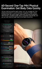 Neue genaue EKG-Smartwatch, Blutfettwerte, Fünf-Organe-Gesundheitscheck, Körpertemperatur, BT-Anruf, Sport-Smartwatches für Herren 2026