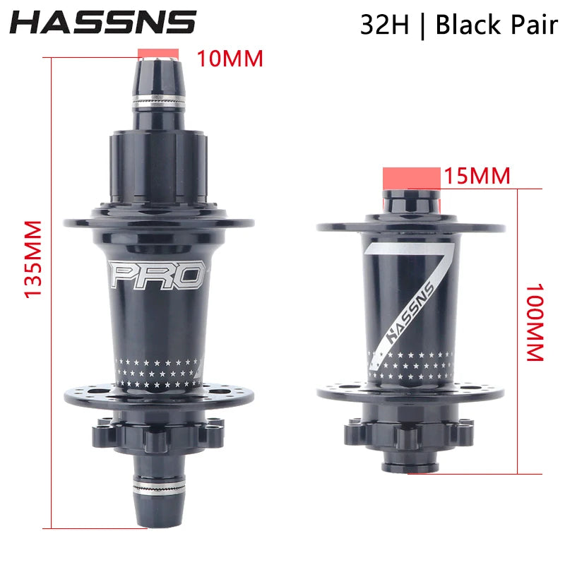 HASSNS Noisy Cube Pro 7 Freilauf MTB Hinterradnabe 32 Loch Dirt Jump Bike Nabe Wechsel Fahrrad Cube 15*100/10*135MM Fahrradbuchsen