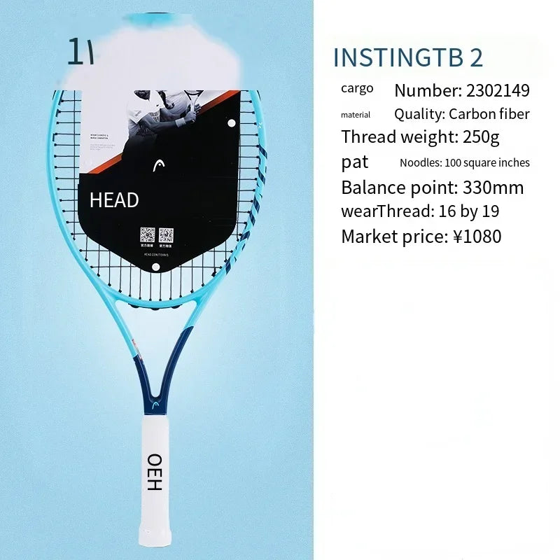 HEAD 2026 Neuer Carbon Tennisschläger für Herren Damen Tenis Raquete Blau
