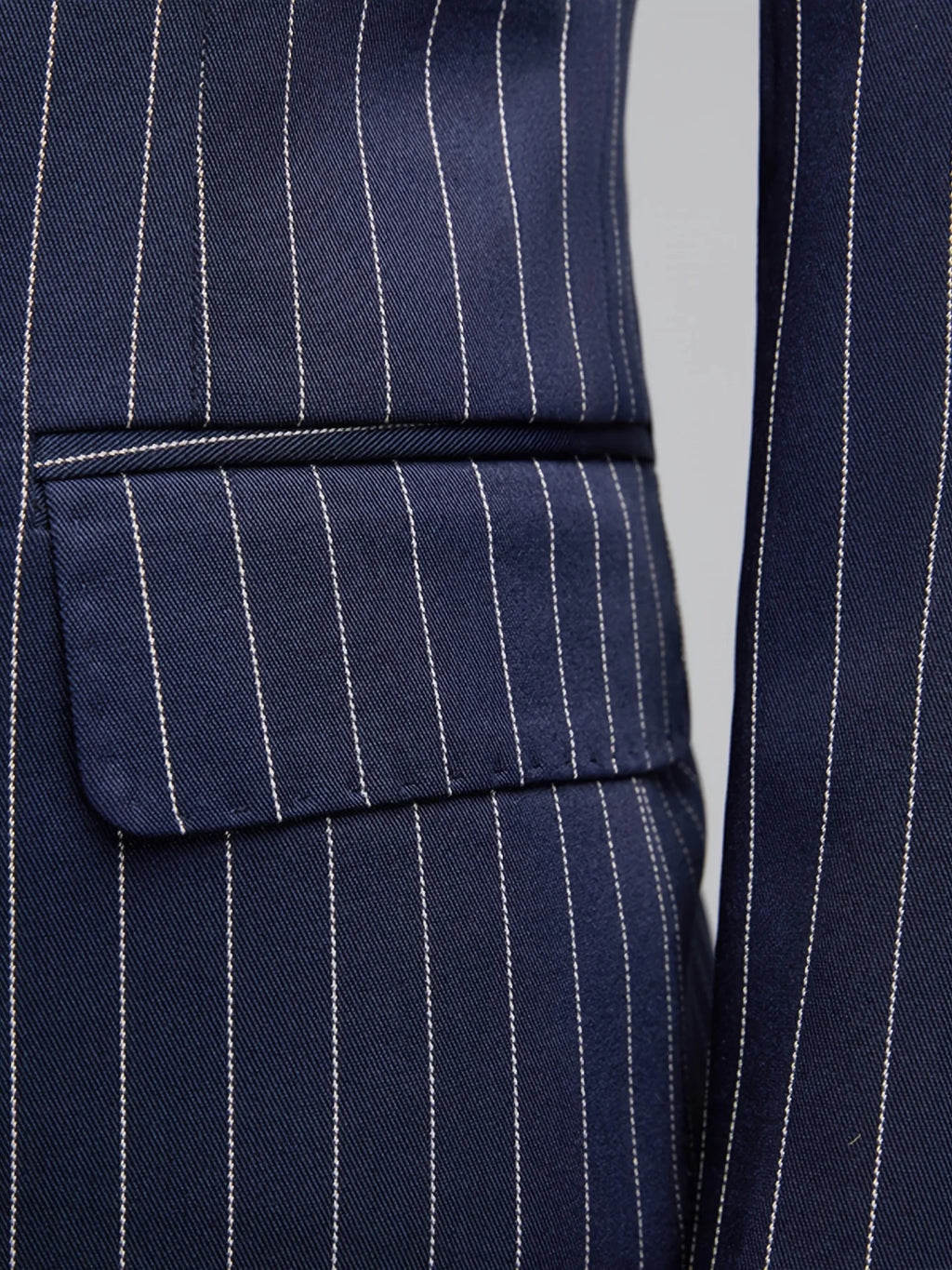 Herrenanzüge Herren Zweiteiliger Anzug Zweireihig Herren Modisches und Slim-fit Design Bräutigam Hochzeitsanzug Lässiger gestreifter Stoff