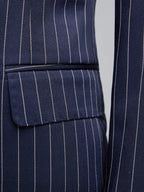 Herrenanzüge Herren Zweiteiliger Anzug Zweireihig Herren Modisches und Slim-fit Design Bräutigam Hochzeitsanzug Lässiger gestreifter Stoff