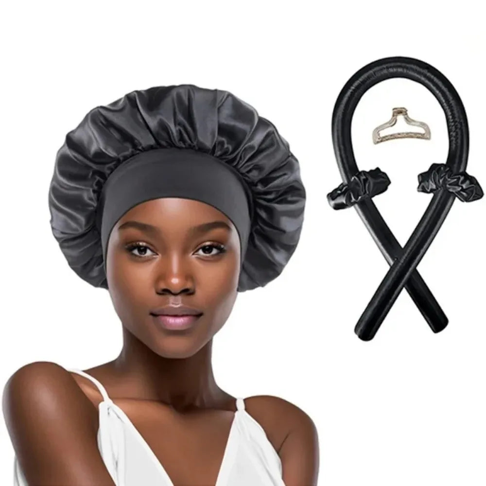Hitzefreier Lockenstab Nachtmütze ohne Hitze Haarband faule Lockenwickler Stirnband Haarroller Schlafendes weiches Stirnband Haarstyling-Tools