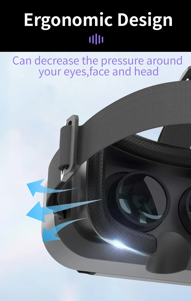 VR Brille Virtual Reality Headset Viar Geräte Helm 3D Linsen Smart Goggles Für Smartphones Telefon Mobile Gogle Spiel Zubehör