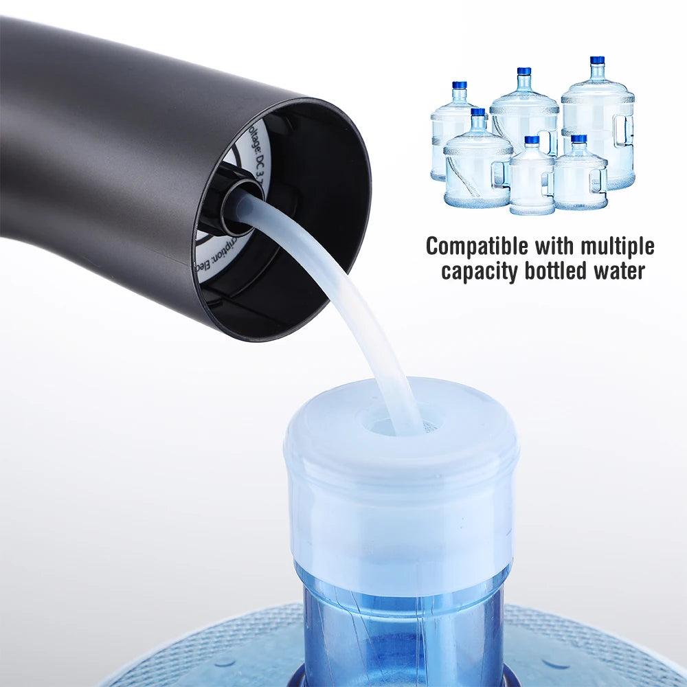 Automatischer Wasserspender, elektrische Wasserpumpe, Tastensteuerung, USB-Ladefunktion, tragbar für Küche, Büro, Outdoor, Getränkespender