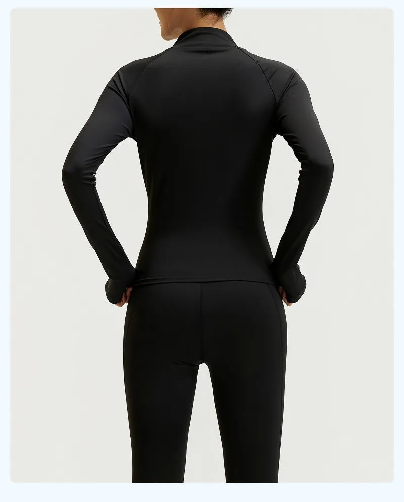Yoga Set 3-teilig, Gym Kleidung, Sportbekleidung, Yoga Anzüge für Damen, Langarm Crop Top, Fitness Set, Trainingsanzüge, Sport-BH, Gym Leggings