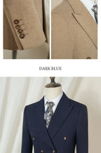 ST Cassy Dunkelblau Eleganter Herrenanzug 2-teiliges Set Moderne Hochzeitsanzüge für Herren Stilvoller Business-Büroanzug