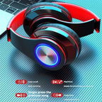 Headsets Gamer Kopfhörer Bluetooth Surround Sound Stereo Kabelloser Kopfhörer USB mit Mikrofon Buntes Licht PC Laptop Headset