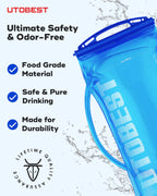 UTOBEST 1L/1.5L/2L/3L Trinkblase Wasserreservoir Trinkbeutel BPA-frei zum Laufen Radfahren Wandern