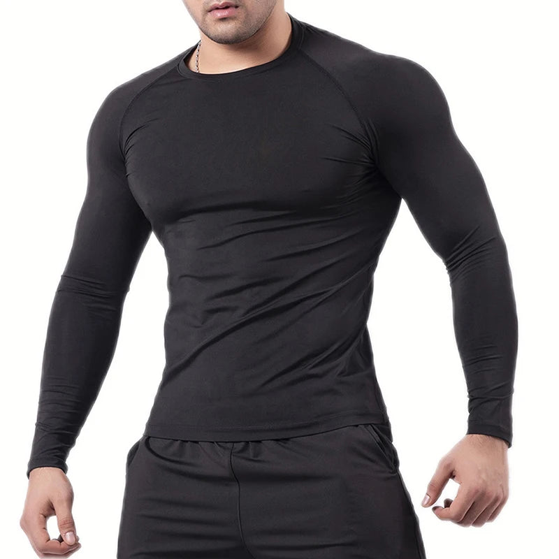 Grafische Kompressionsshirts für Herren, athletisch, schnell trocknend, Rash Guard, dehnbar, Baselayer, Unterhemden, Fitnessstudio, Workout, Lauf-T-Shirt-Oberteile