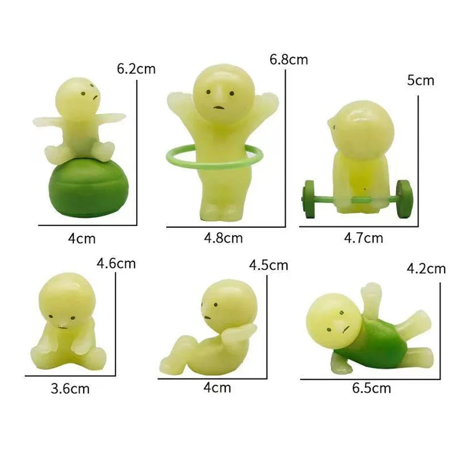 Surprise Gift blind box action figures Yoga Bedroom series multiple doll green noctilucent mysterious decoration model for toy